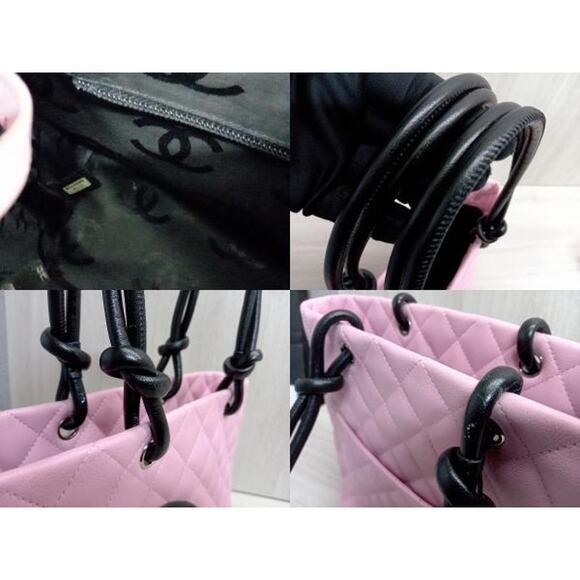 Authentic Chanel Cambon Ligne Quilted Calfskin Tote Medium Shoulder Bucket Bag - Picture 9 of 12